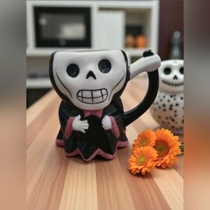 Target Hyde & Eek Pink Grim Reaper Coffee Cocoa Mug 14.57 fl oz